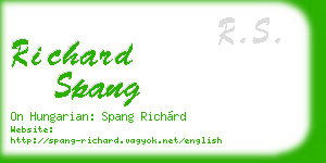 richard spang business card